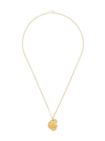Alighieri 24Kt Gold-Plated Brass Year Of The Rat Pendant Necklace Aw20 | Farfetch.com
