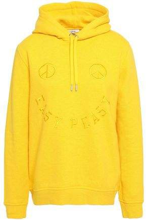 Lott Isoli Embroidered French Cotton-terry Hoodie