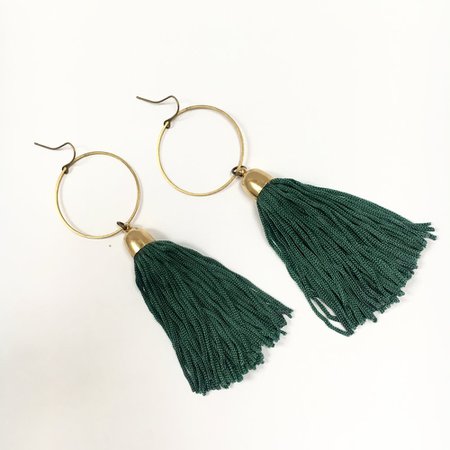 forest green earrings