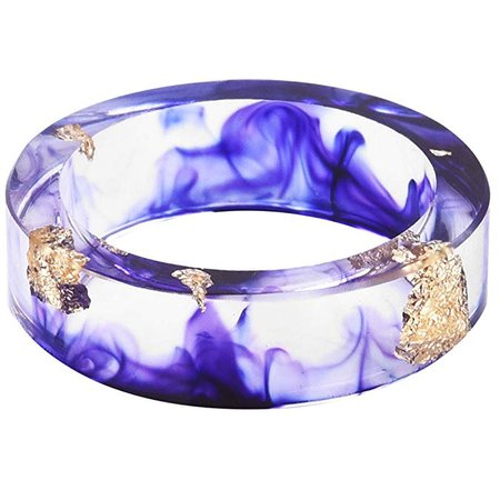 Amazon.com: Jude Jewelers 8mm Ocean Style Transparent Plastic Resin Wedding Band Cocktail Party Ring (Purple, 7): Jewelry