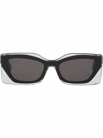 Shop Fendi clear-panel detail sunglasses with Express Delivery - FARFETCH