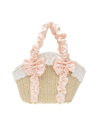 Frill Handle Basket Bag (Bag / Wallet / Accessory / Bag Bag) | LIZ LISA (Risu Lisa) Mail Order | Fashion Walker