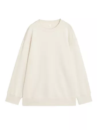 Oversized Organic Cotton Sweatshirt - Off-White - Tops - ARKET NO