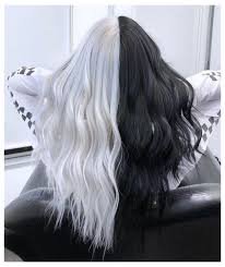 black and white split hair - Google Search
