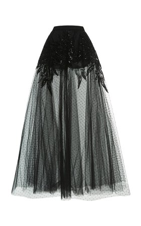 Macramé Applique Tulle Skirt by Elie Saab | Moda Operandi