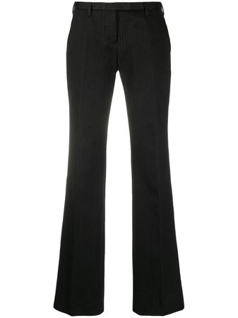 2000s pinstripe bootcut trousers
