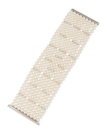 Utopia Nine-Strand Pearl & Diamond Bracelet