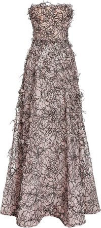 Jason Wu Collection Embroidered Crepe Gown