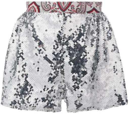 sequin embellished shorts