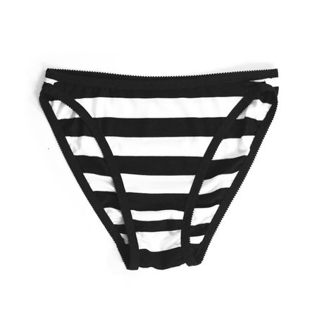 High Cut Panties | Striped Underwear | Handmade by Hopeless Lingerie