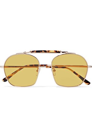 Illesteva | Samui round-frame tortoiseshell acetate and metal sunglasses | NET-A-PORTER.COM