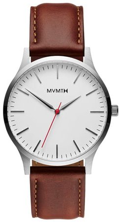 Leather Strap Watch, 40mm