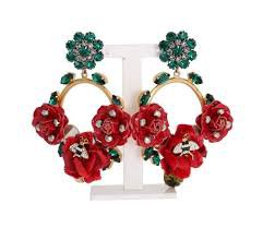 dolce and gabbana red roses clip on earrings - Google Search