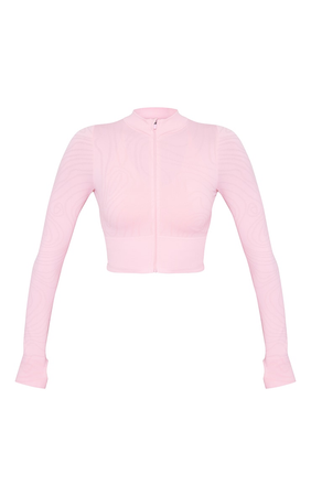 light pink cropped sports jacket
