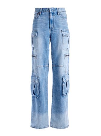 Cay Baggy Cargo Jeans In Brea Blue | Alice And Olivia