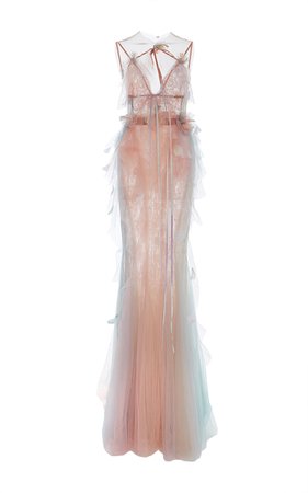 Chanel- Fit and Flare Halter Neck Gown