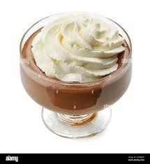 chocolate mousse topped with cream image no background - Google Search