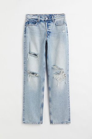 90s Boyfriend Jeans - Light denim blue - Ladies | H&M US