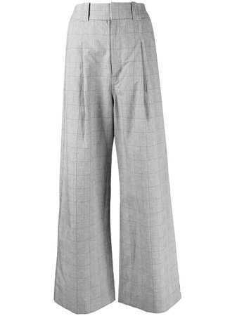 Izzue Checked wide-leg Trousers - Farfetch