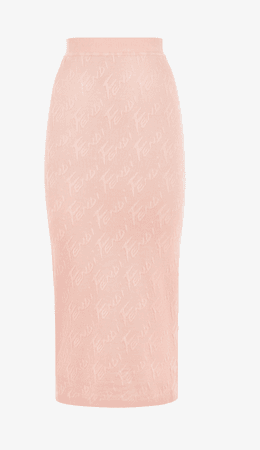 pink Fendi long skirt