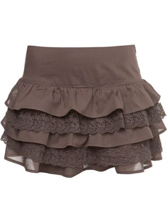 lacy ruffled skirt