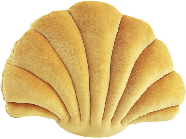 yellow shell pillow