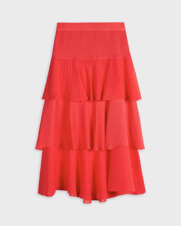 Tiered Skirt - Coral | Skirts | Ted Baker