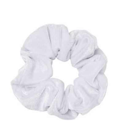 White velvet scrunchie