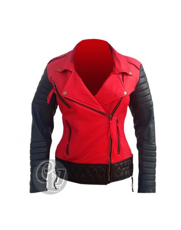 red leather jacket