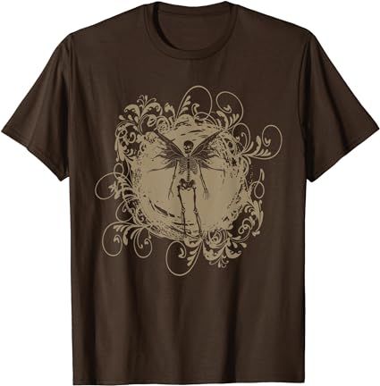 Amazon.com: Fairy Grunge Fairycore Aesthetic Skeleton Butterfly Gothic T-Shirt : Clothing, Shoes & Jewelry