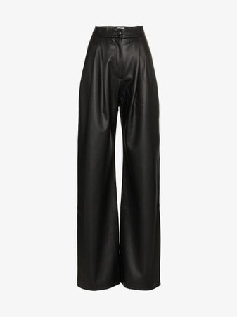 Materiel High-Waisted Faux Leather Trousers