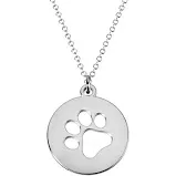 pawprint necklace silver