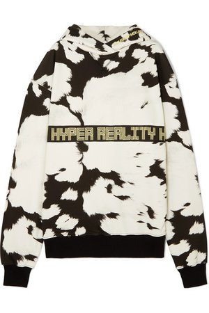 House of Holland | Oversized embroidered printed cotton-jersey hoodie | NET-A-PORTER.COM