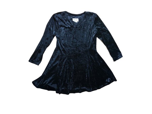 90s Black Velvet Mini Skater Dress Long Sleeves // Size Medium | Etsy