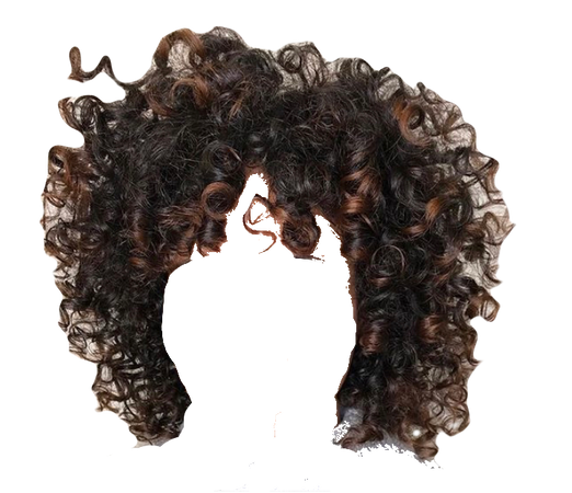 curly hair brown coily wavy black cute wolf cut short highlights
