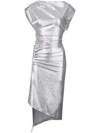 Paco Rabanne Metallic Fitted Dress - Farfetch