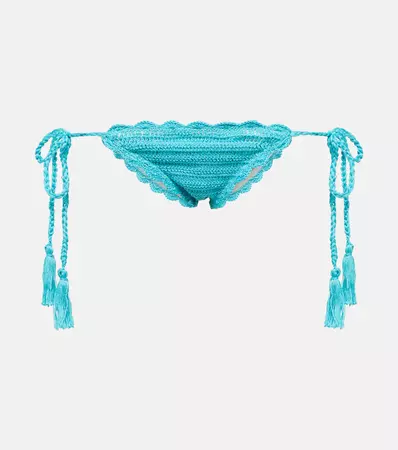 Crochet Bikini Bottoms in Blue - Anna Kosturova | Mytheresa