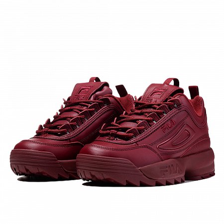 Women's shoes sneakers Fila Disruptor II Autumn 5FM00695-600 Biking red / Biking red / Biking red buy in Moscow with delivery: burgundy price, photo, description - online store Street-beat.ru