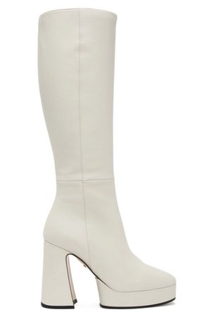 White leather Gucci boots