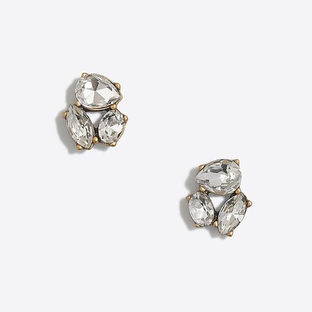 J.Crew Factory: Crystal trio earrings
