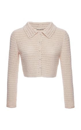Crochet Cotton-Blend Cropped Cardigan By Magda Butrym | Moda Operandi