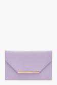 Pastel Crosshatch & Bar Envelope Clutch | Boohoo