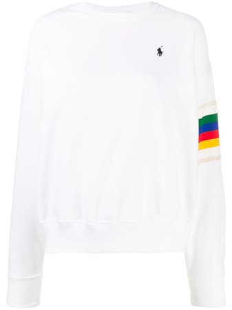 Polo Ralph Lauren Rainbow-Trim Fleece Sweatshirt Ss20 | Farfetch.com