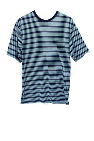 blue striped shirt