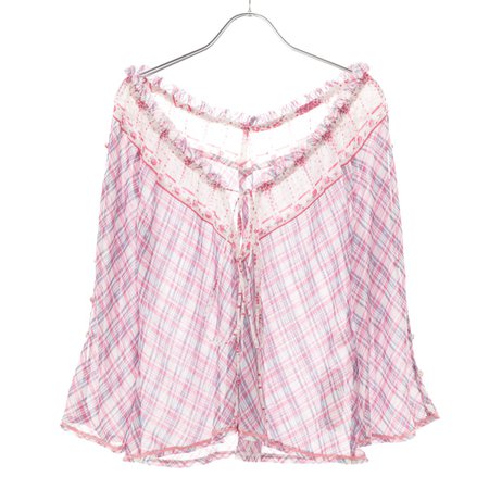 kanful: iiMK / aye-aye M Kay checked pattern chiffon three-quarter sleeves blouse | Rakuten Global Market