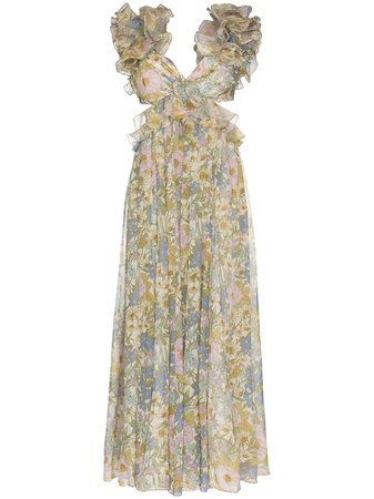 Zimmermann Ruffled floral-print Gown - Farfetch