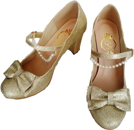 Crystal Twinkle Ball Shoes Light Gold
