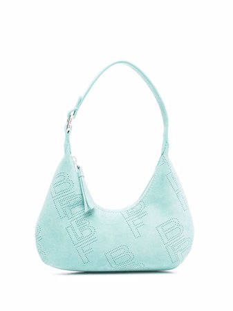 Shop BY FAR Amber perforated logo shoulder bag with Express Delivery - FARFETCH