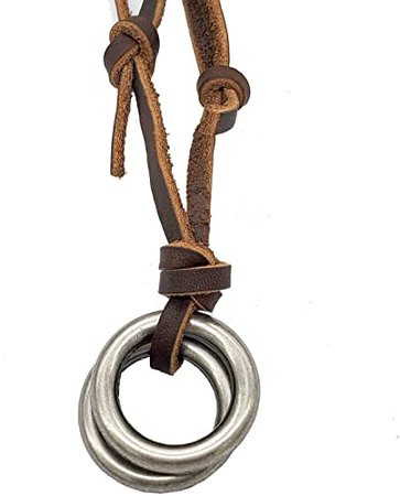 jonline24h Mens Womens Jesus Cross Pendant Adjustable Leather Cord Necklace Chain, Brown (Style A) | Amazon.com