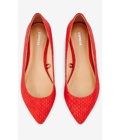 Red Pointed Flats